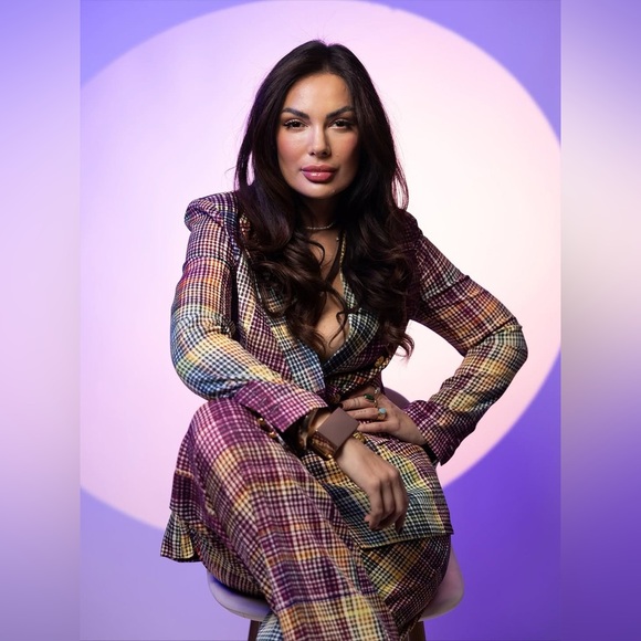 STYLEWE Vibrant Plaid Women's Pantsuit - Picture 5 of 8